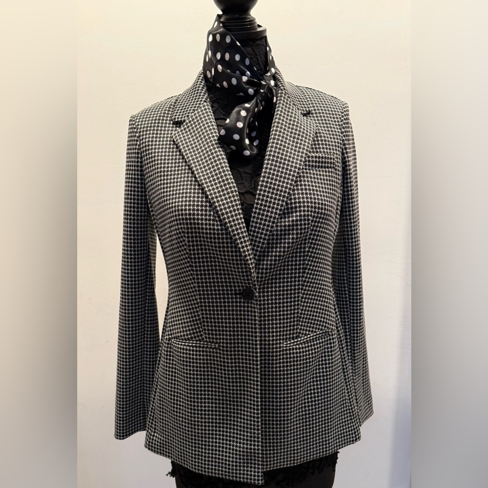 NWOT Calvin Klein stretch blazer Hounds tooth